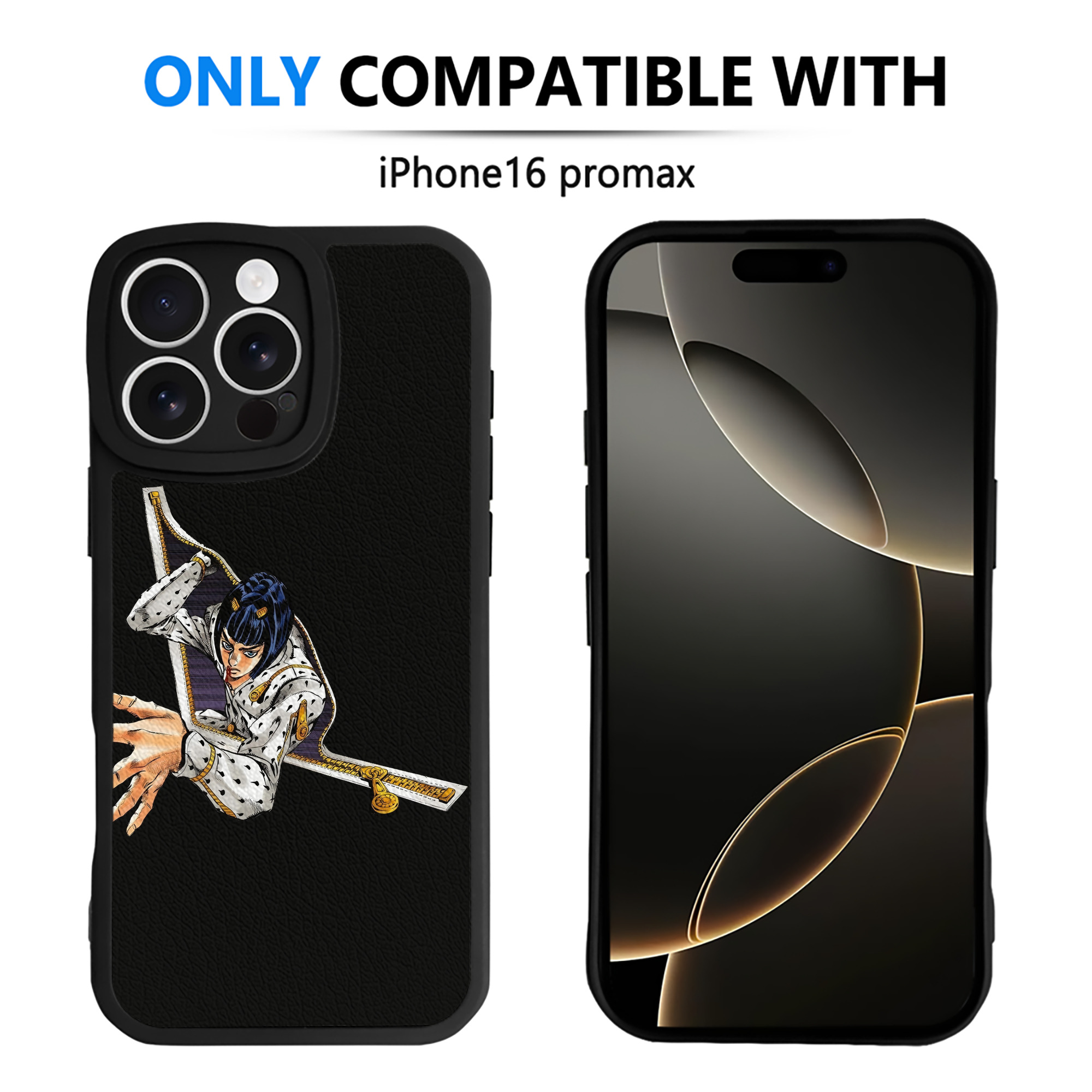 （画像用） ジョジョの奇妙な冒険 ブローノ?ブチャラティ JoJo's Bizarre Adventure Bruno Bucciarati 【iPhone 16シリーズ対応】シリコンスマホケース（レザー調） 材質：シリコン